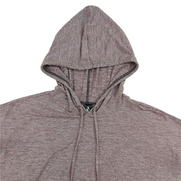 Skechers Top Womens Small Rose Gray Hooded Long Sleeve Striped Athletic Gym - Picture 4 of 10
